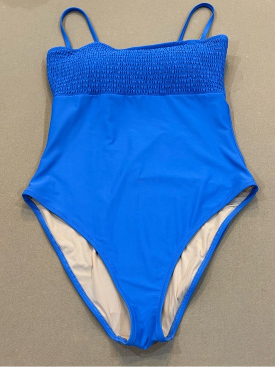 J. Crew Factory Other - J. Crew Factory Smocked One Piece Swimsuit Blue Size Large